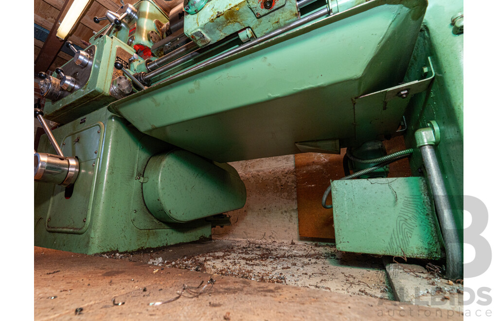 1960 Circa Stanko 1A616 Lathe with Accessories & Steel Tool Cabinet