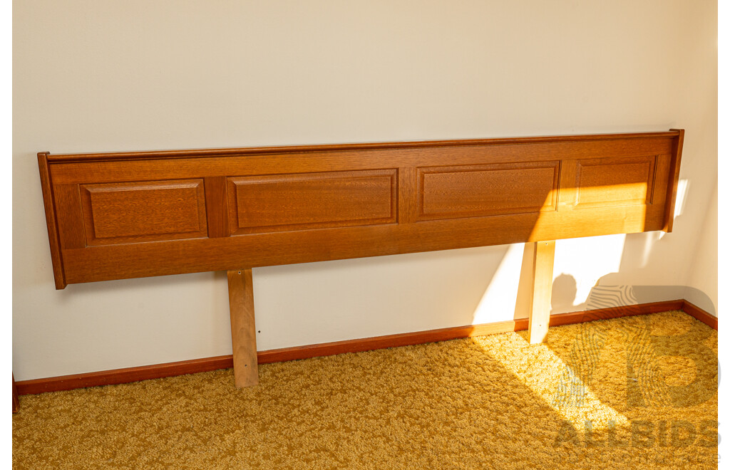 Job Lot Bedroom Setting Including Queensize Bedhead & Matching 6 Drawer Dressing Table with Mirror