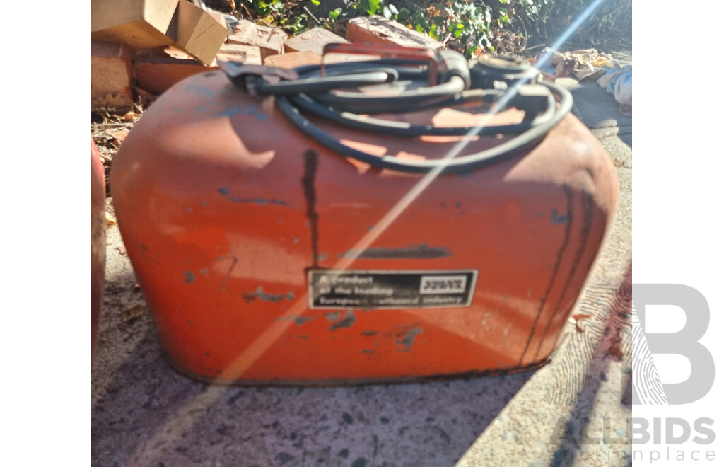 Job Lot Quantity of 5 Metal Jerry Cans & Funnels ETC