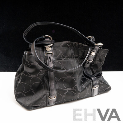 Coach Black Coach Mia Signature Bag Serial No. D1073-15402