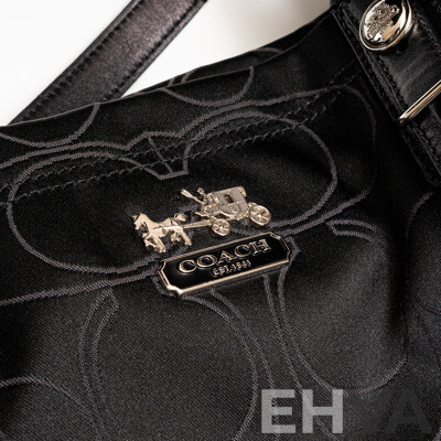 Coach Black Coach Mia Signature Bag Serial No. D1073-15402