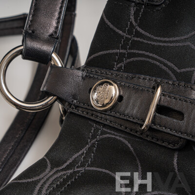 Coach Black Coach Mia Signature Bag Serial No. D1073-15402