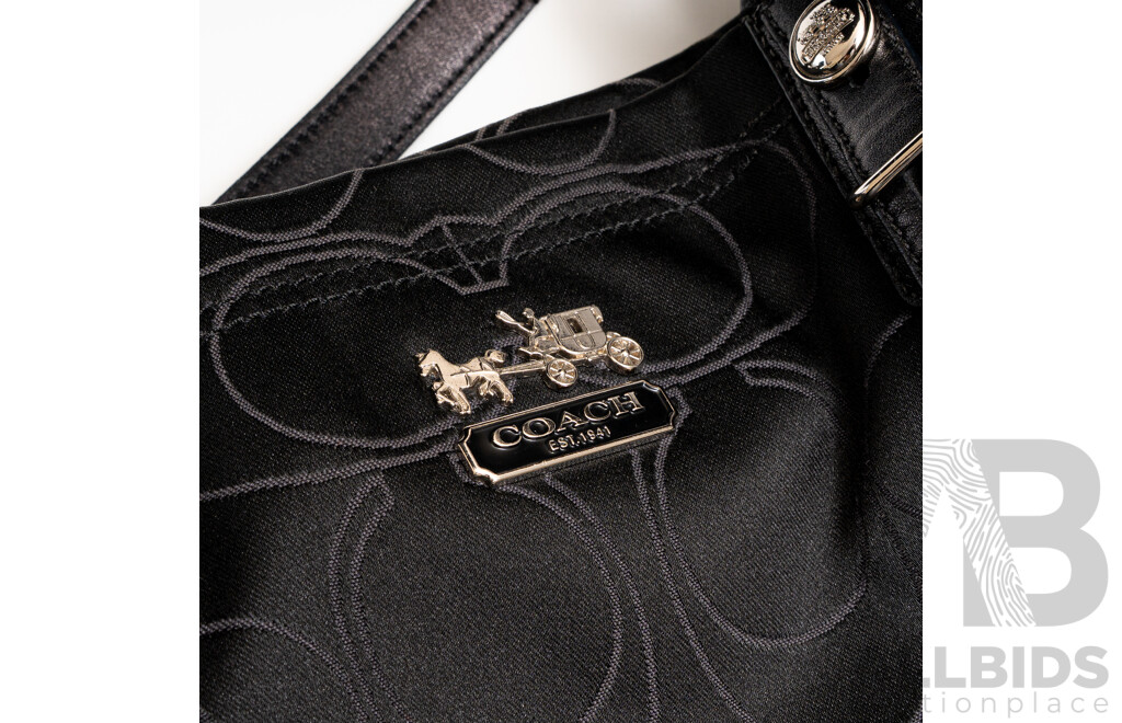 Coach Black Coach Mia Signature Bag Serial No. D1073-15402