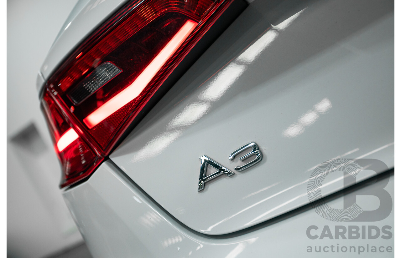 05/2015 Audi A3 Sportback S-line 1.8 TFSI Quattro (AWD) AMBITION 8V MY16 5D Hatchback Glacier White Turbo 1.8L