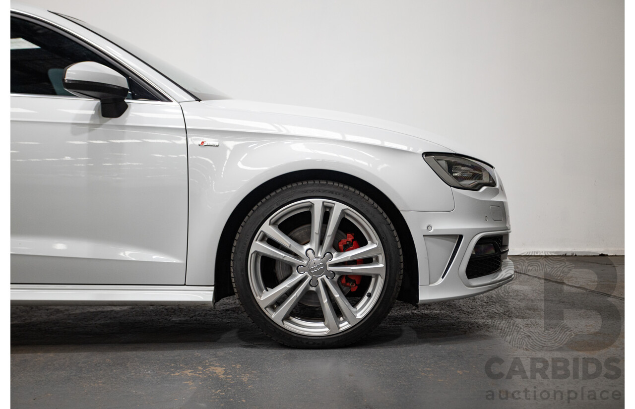 05/2015 Audi A3 Sportback S-line 1.8 TFSI Quattro (AWD) AMBITION 8V MY16 5D Hatchback Glacier White Turbo 1.8L