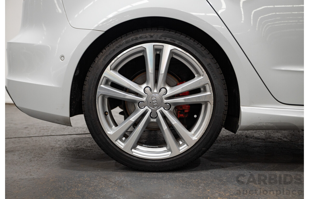 05/2015 Audi A3 Sportback S-line 1.8 TFSI Quattro (AWD) AMBITION 8V MY16 5D Hatchback Glacier White Turbo 1.8L