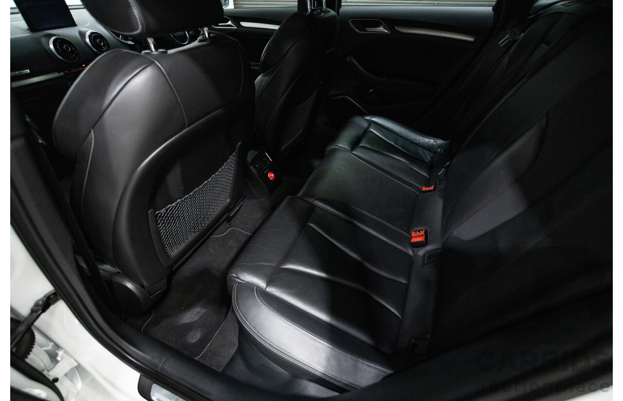 05/2015 Audi A3 Sportback S-line 1.8 TFSI Quattro (AWD) AMBITION 8V MY16 5D Hatchback Glacier White Turbo 1.8L