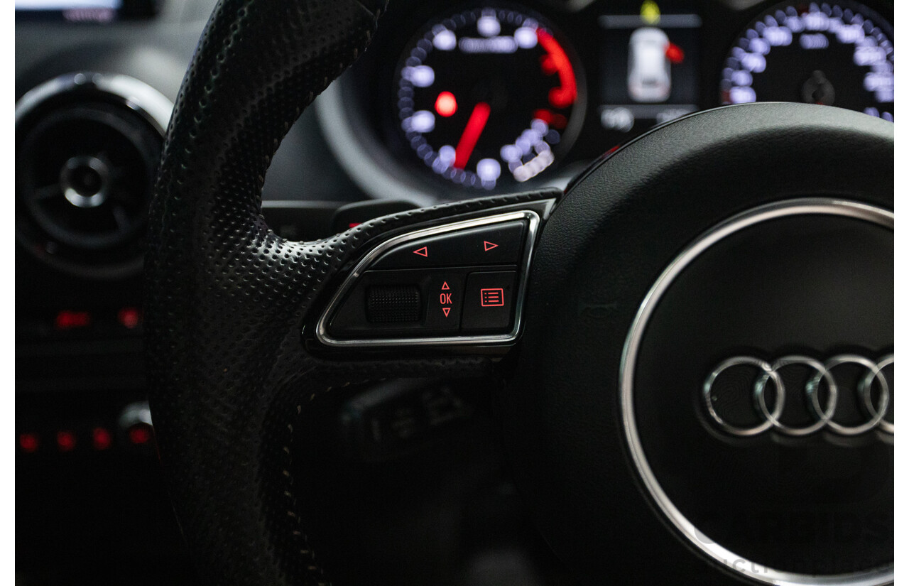 05/2015 Audi A3 Sportback S-line 1.8 TFSI Quattro (AWD) AMBITION 8V MY16 5D Hatchback Glacier White Turbo 1.8L
