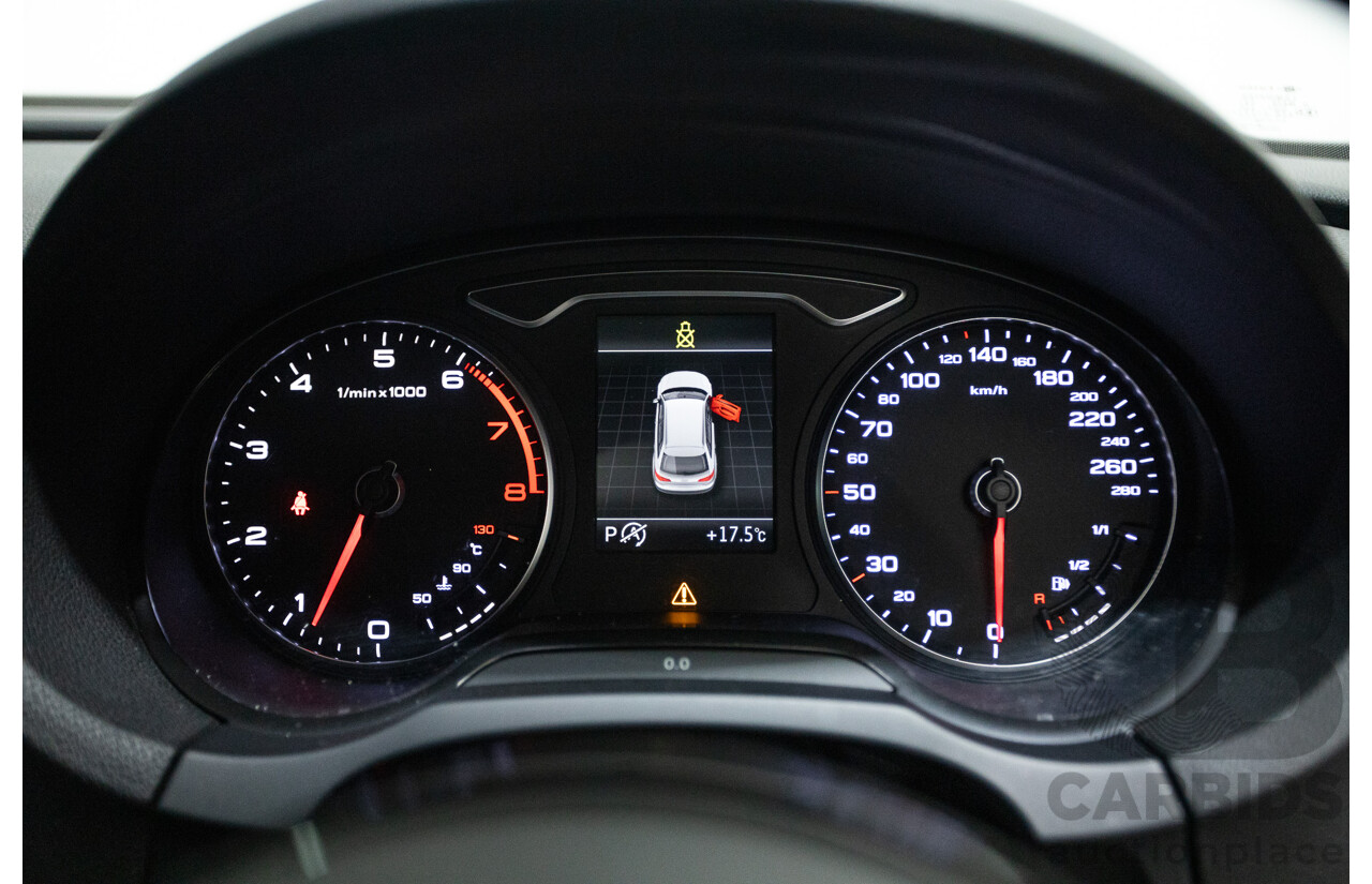 05/2015 Audi A3 Sportback S-line 1.8 TFSI Quattro (AWD) AMBITION 8V MY16 5D Hatchback Glacier White Turbo 1.8L