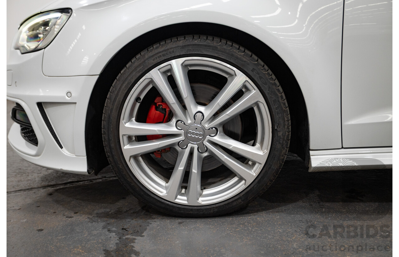 05/2015 Audi A3 Sportback S-line 1.8 TFSI Quattro (AWD) AMBITION 8V MY16 5D Hatchback Glacier White Turbo 1.8L