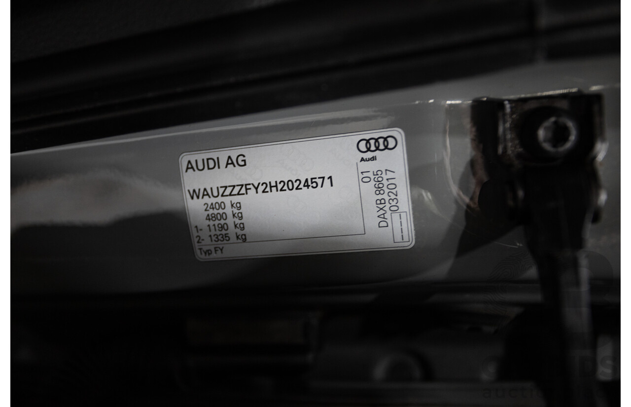Audi Q5 2.0 TFSI Quattro S-line Black (AWD) FY MY17 4D Wagon Quantum Grey Metallic Turbo 2.0L