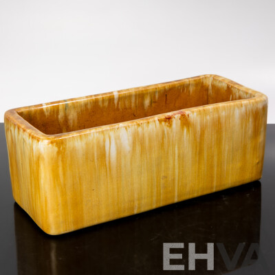 Vintage Australian Tasmanian Studio Pottery Trough Vase by John Campbell, 1934