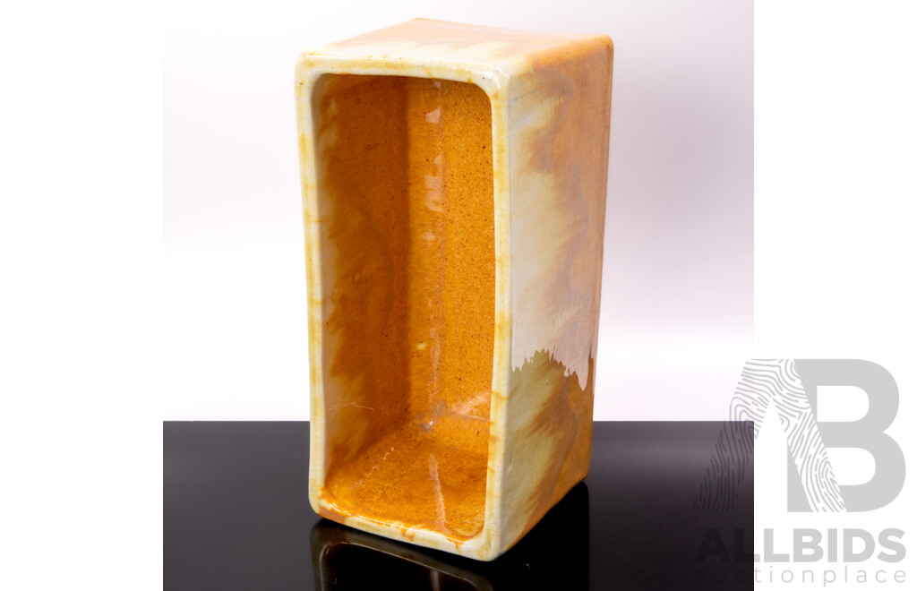 Fantastic Vintage Australian Sydney Large Trough Vase by Eric Bryce Carter in Lemon & Yellow Tones