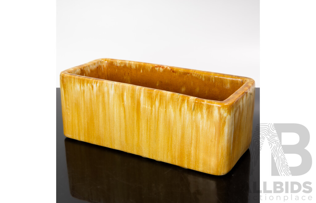 Vintage Australian Tasmanian Studio Pottery Trough Vase by John Campbell, 1934