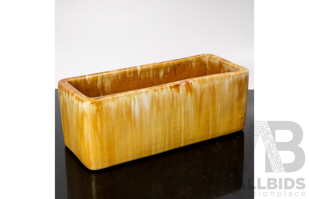Vintage Australian Tasmanian Studio Pottery Trough Vase by John Campbell, 1934