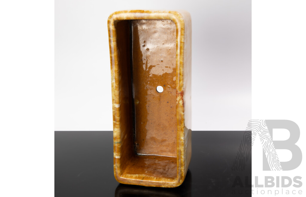 Vintage Australian Tasmanian Studio Pottery Trough Vase by John Campbell, 1934