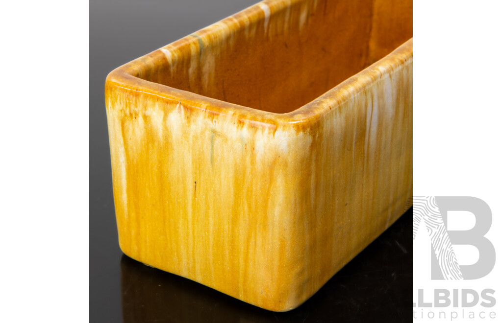 Vintage Australian Tasmanian Studio Pottery Trough Vase by John Campbell, 1934