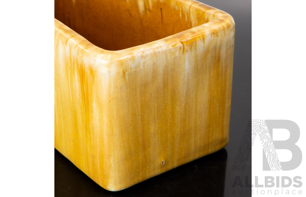 Vintage Australian Tasmanian Studio Pottery Trough Vase by John Campbell, 1934