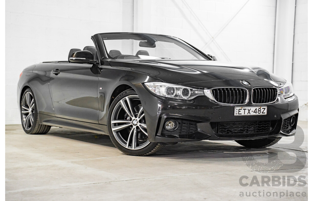 9/2015 BMW 428i M Sport F33 MY15 2d Convertible Citrin Black Metallic Turbo 2.0L