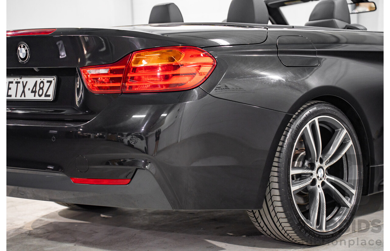9/2015 BMW 428i M Sport F33 MY15 2d Convertible Citrin Black Metallic Turbo 2.0L