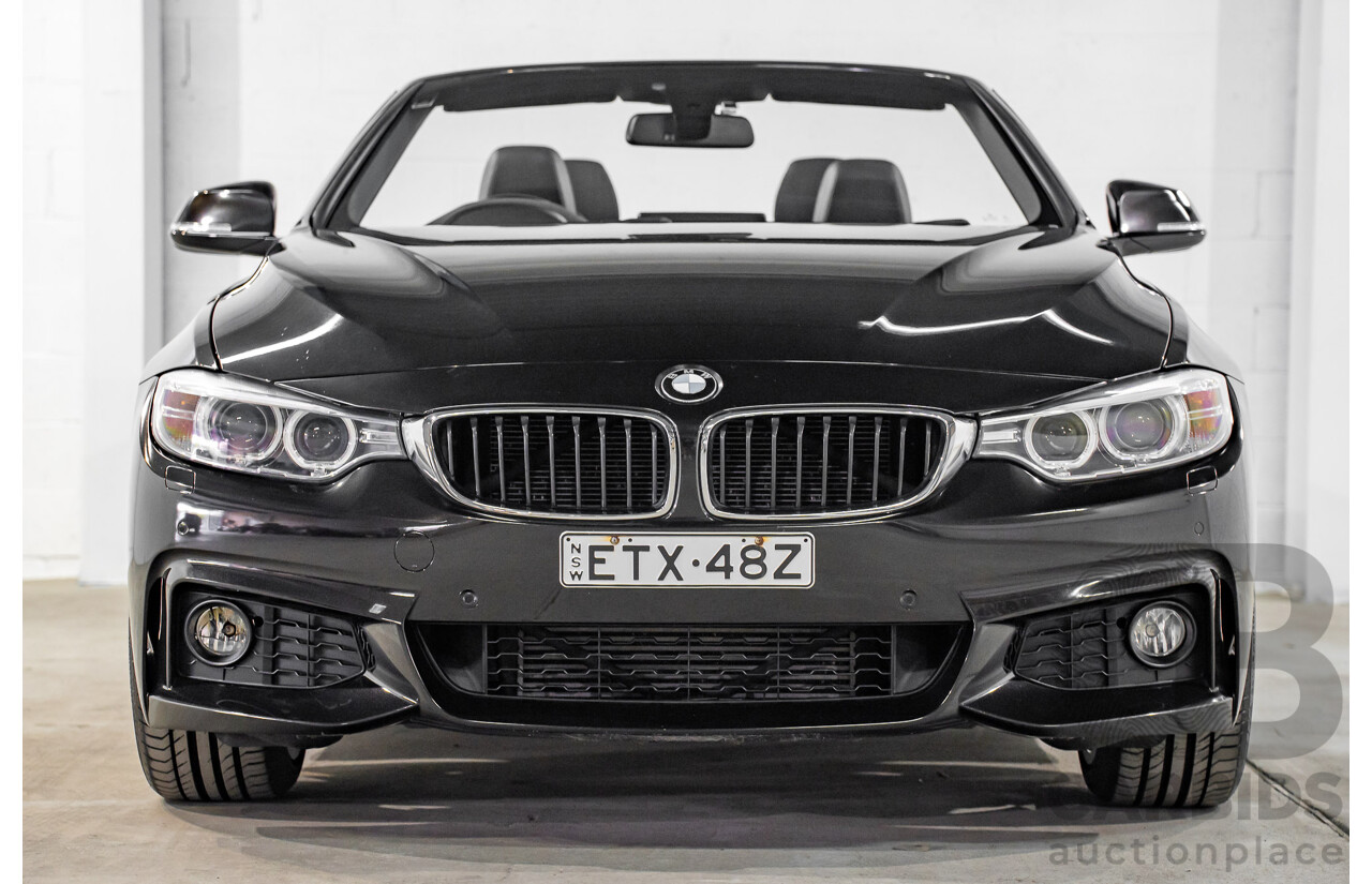 9/2015 BMW 428i M Sport F33 MY15 2d Convertible Citrin Black Metallic Turbo 2.0L
