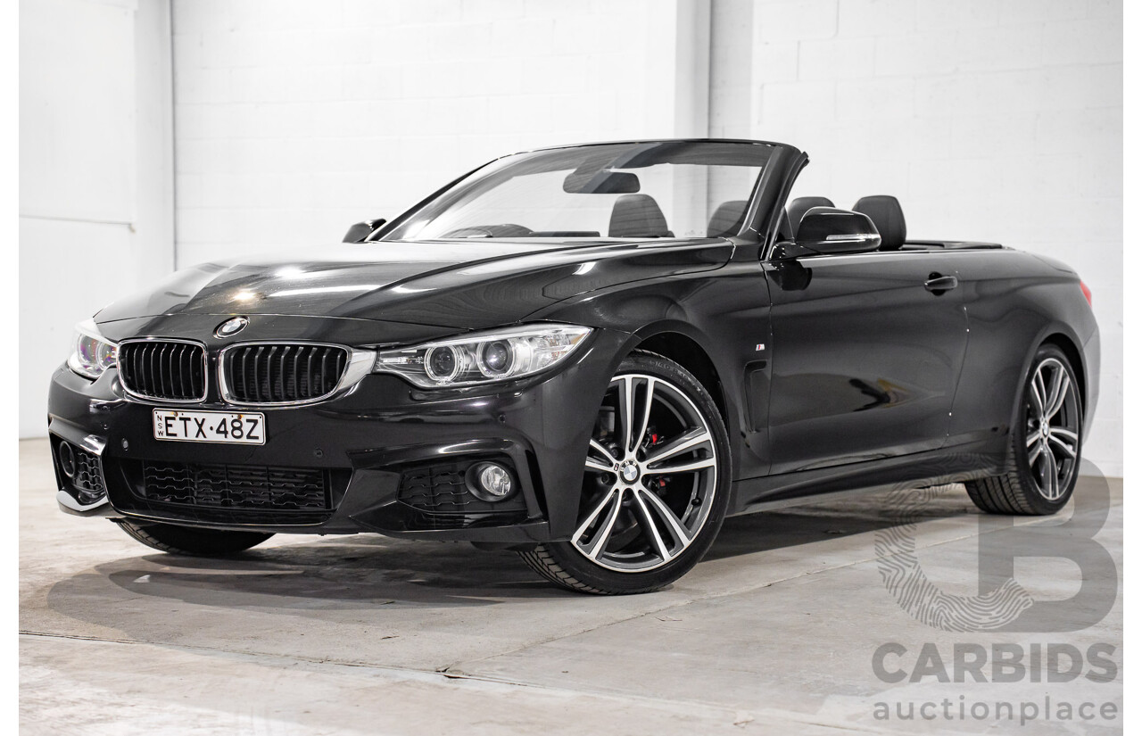 9/2015 BMW 428i M Sport F33 MY15 2d Convertible Citrin Black Metallic Turbo 2.0L