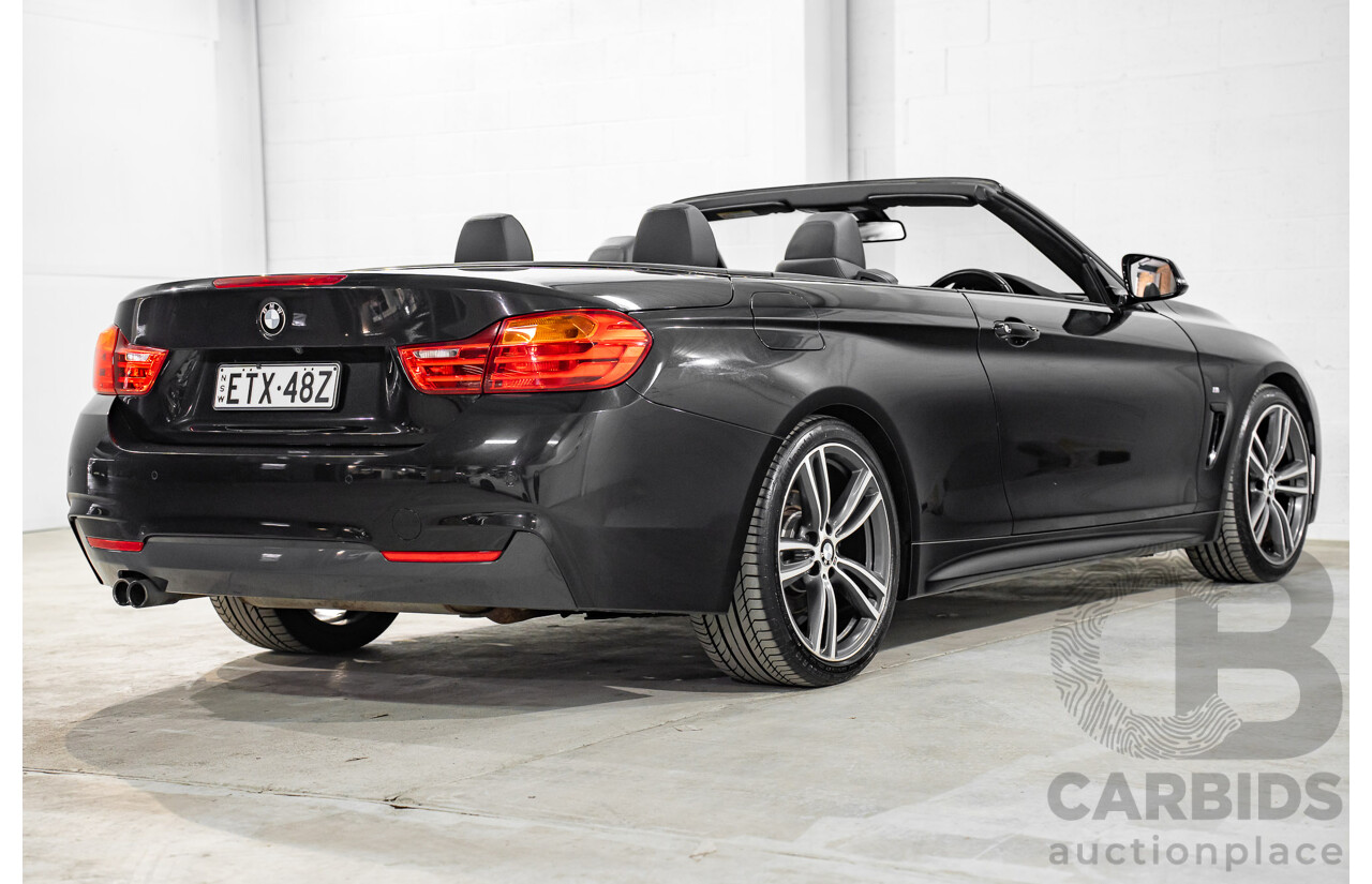 9/2015 BMW 428i M Sport F33 MY15 2d Convertible Citrin Black Metallic Turbo 2.0L