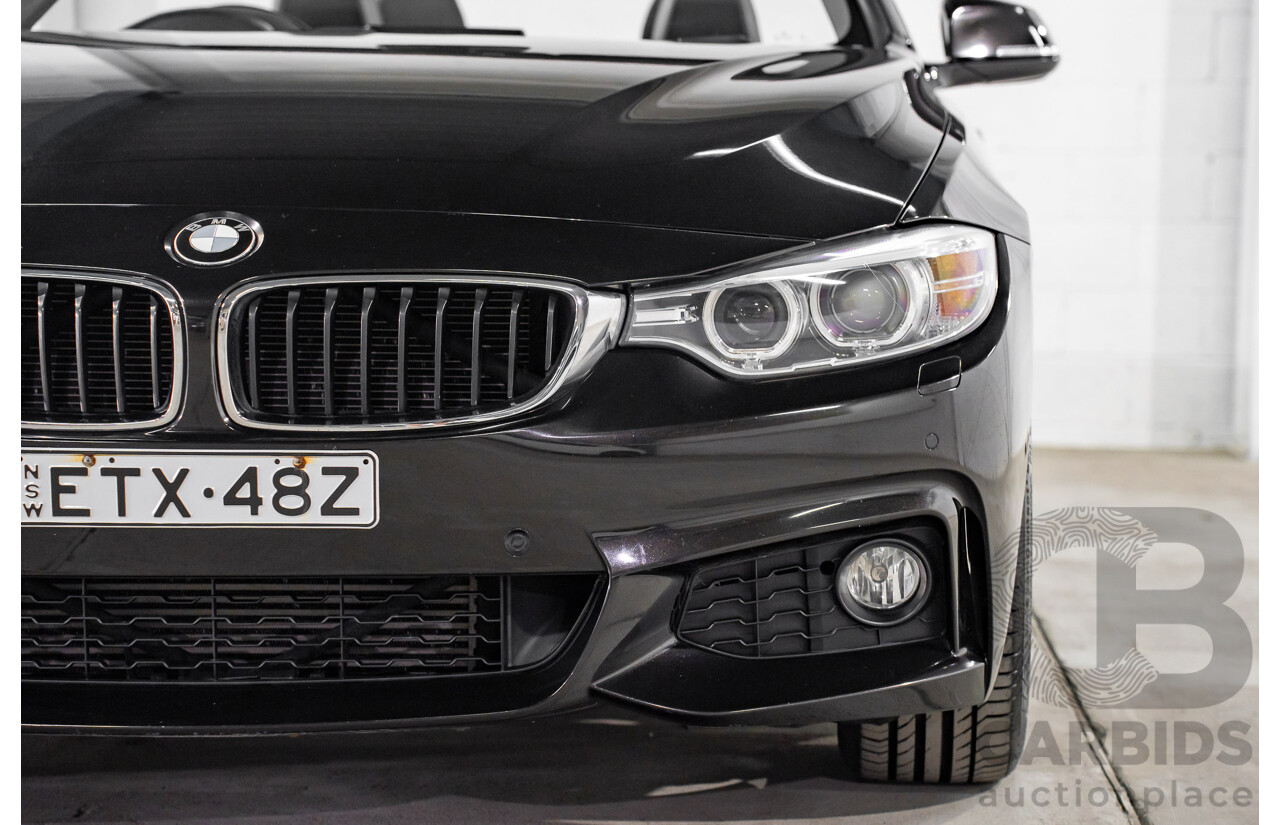 9/2015 BMW 428i M Sport F33 MY15 2d Convertible Citrin Black Metallic Turbo 2.0L