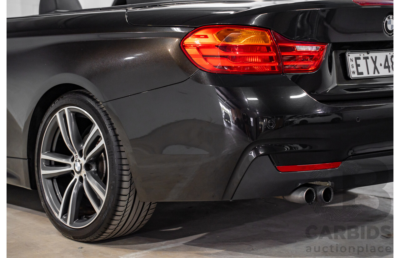 9/2015 BMW 428i M Sport F33 MY15 2d Convertible Citrin Black Metallic Turbo 2.0L