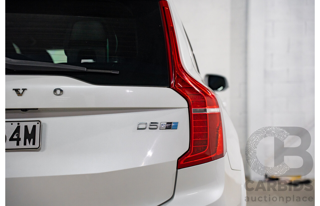 03/2016 Volvo XC90 D5 R-Design (AWD) 256 MY16 4d Wagon Crystal White Pearl Turbo Diesel 2.0L