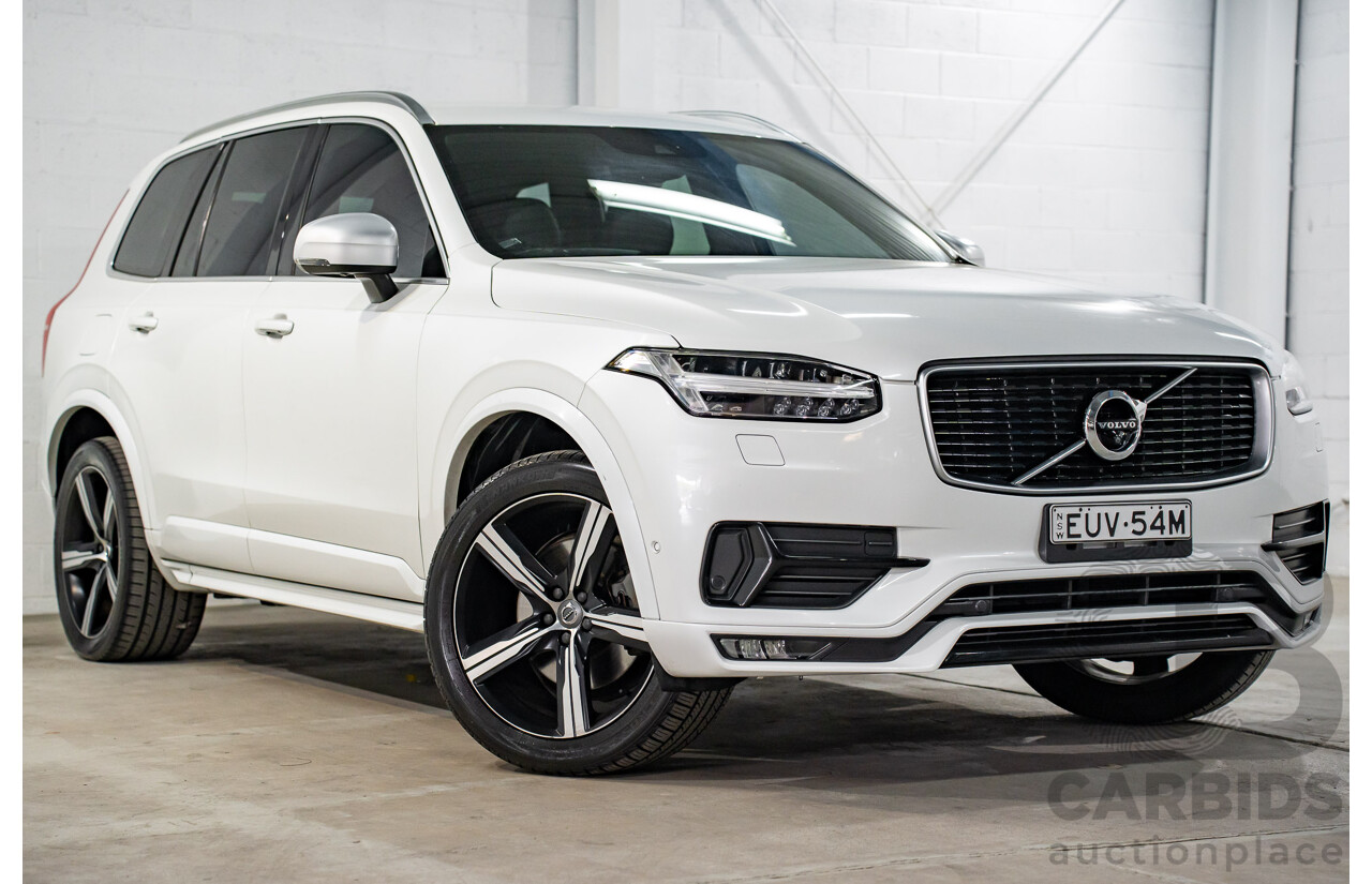 03/2016 Volvo XC90 D5 R-Design (AWD) 256 MY16 4d Wagon Crystal White Pearl Turbo Diesel 2.0L
