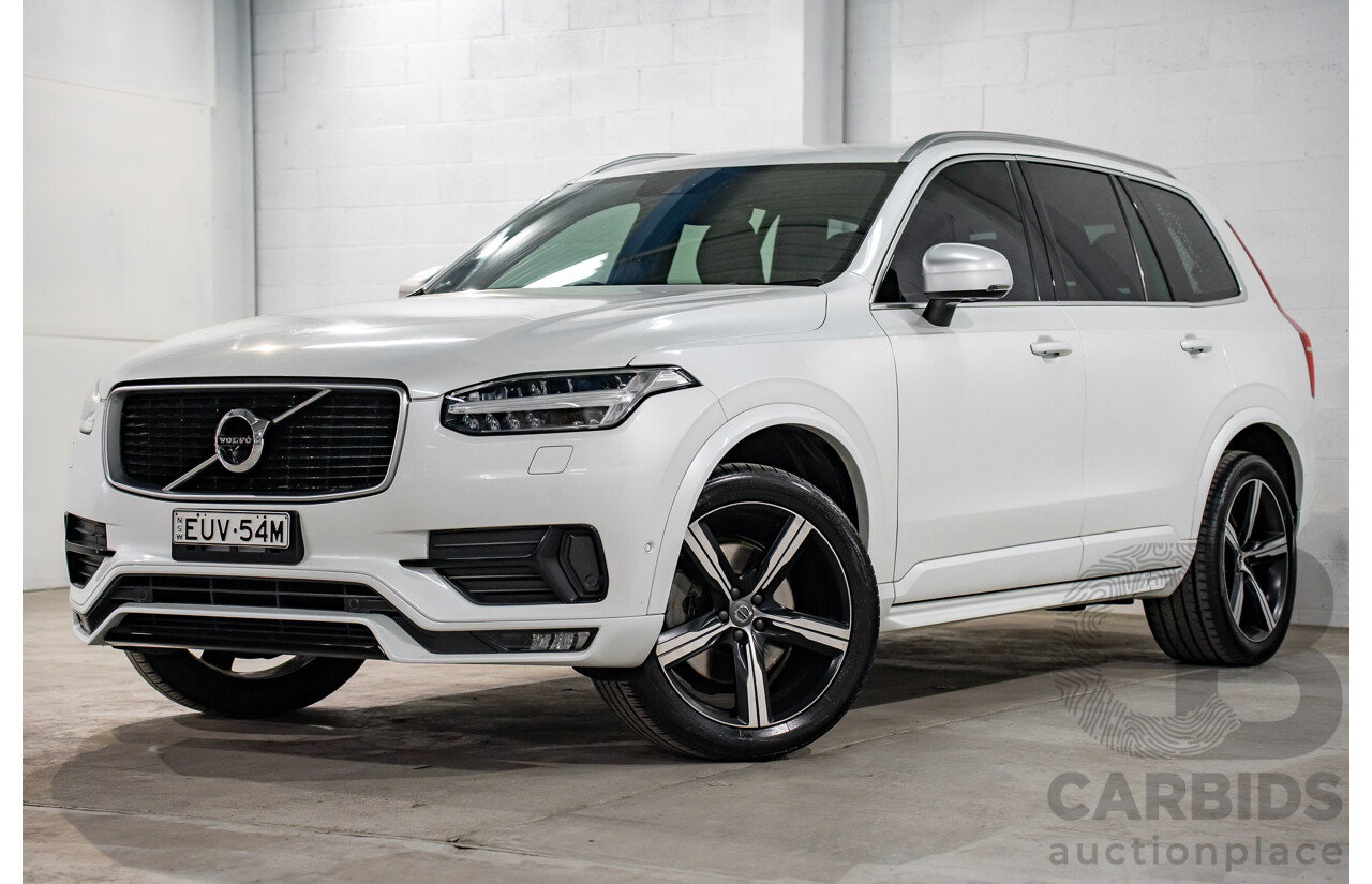 03/2016 Volvo XC90 D5 R-Design (AWD) 256 MY16 4d Wagon Crystal White Pearl Turbo Diesel 2.0L