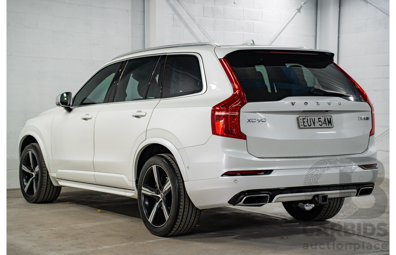 03/2016 Volvo XC90 D5 R-Design (AWD) 256 MY16 4d Wagon Crystal White Pearl Turbo Diesel 2.0L