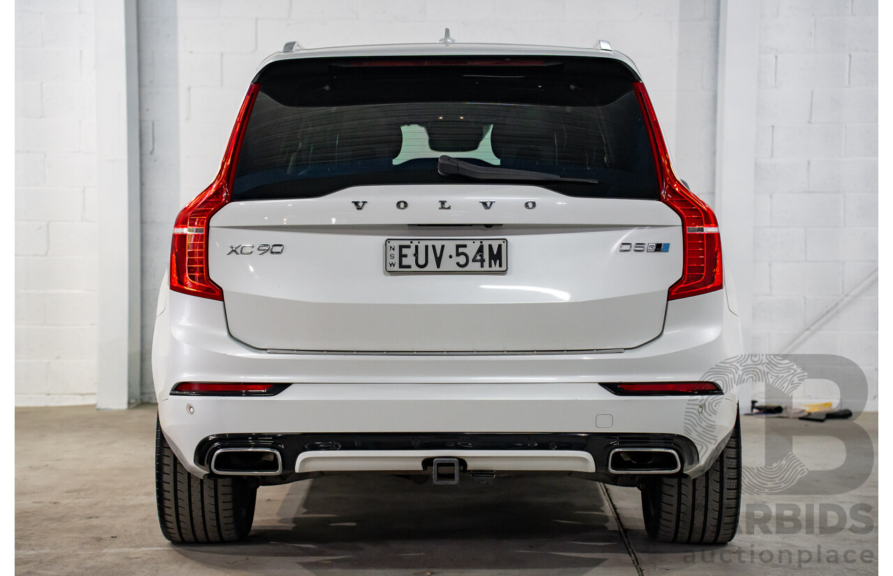 03/2016 Volvo XC90 D5 R-Design (AWD) 256 MY16 4d Wagon Crystal White Pearl Turbo Diesel 2.0L