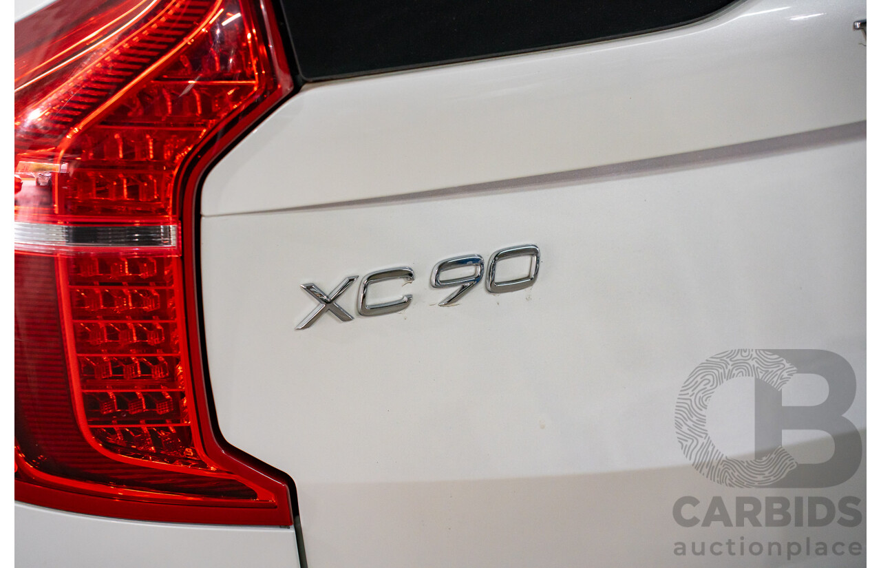 03/2016 Volvo XC90 D5 R-Design (AWD) 256 MY16 4d Wagon Crystal White Pearl Turbo Diesel 2.0L