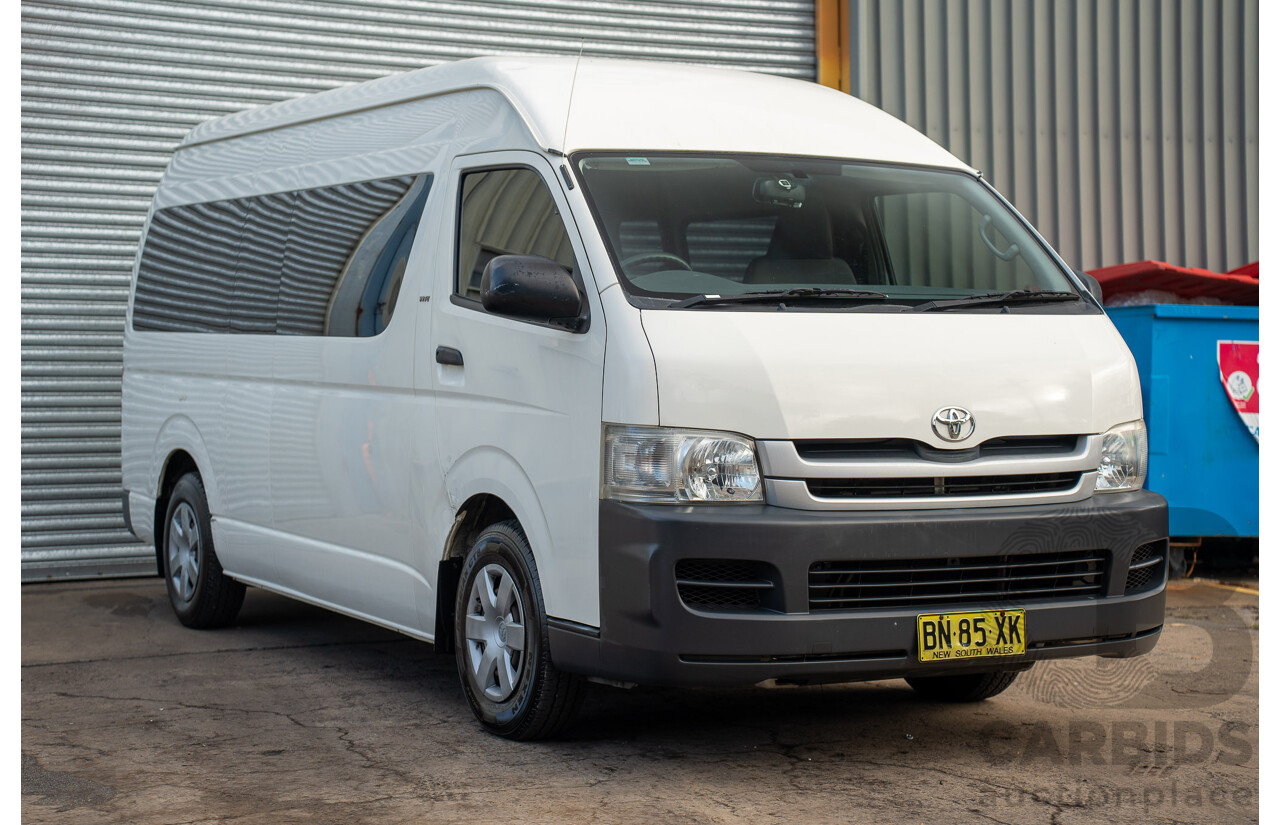 7/2009 Toyota Hiace Commuter TRH223R MY07 Upgrade Bus French Vanilla White 2.7L - 14 Seater