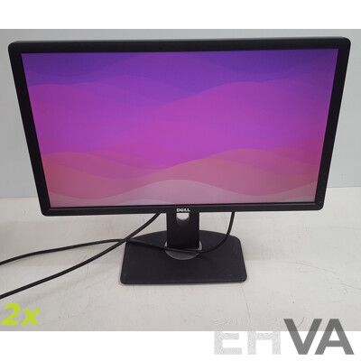 Dell (P2412Hb) 24-Inch Full HD (1080p) Widescreen LED-Backlit LCD Monitor - Lot of Two