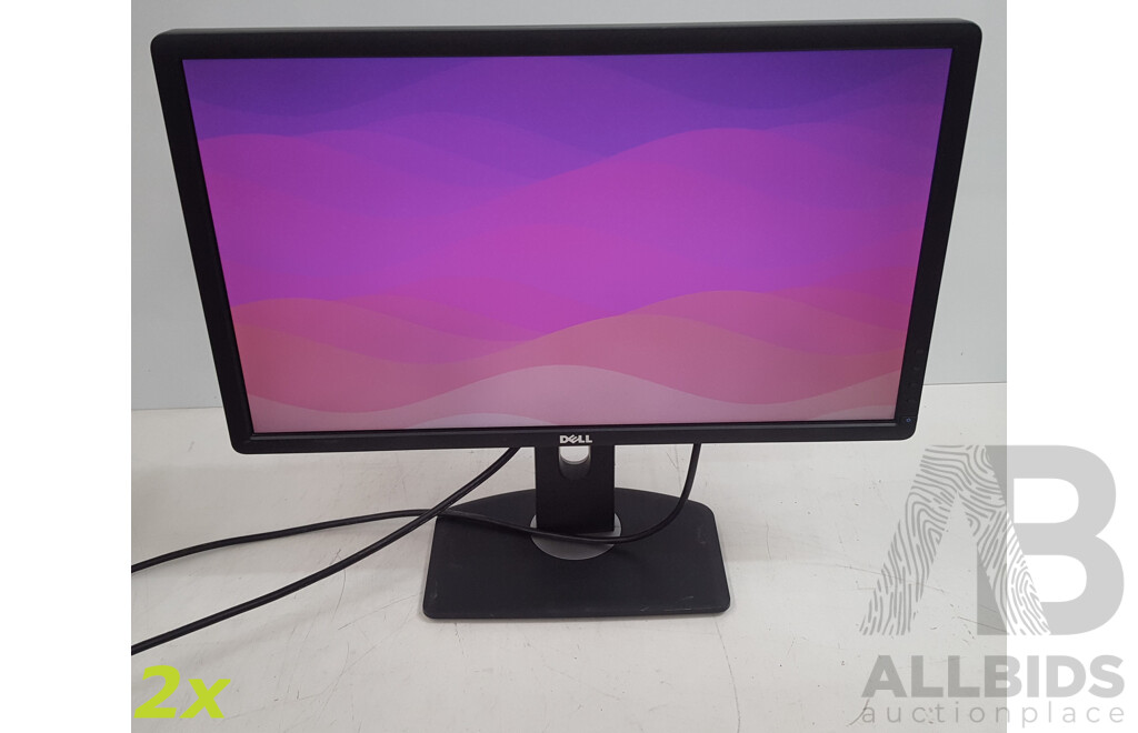 Dell (P2412Hb) 24-Inch Full HD (1080p) Widescreen LED-Backlit LCD Monitor - Lot of Two