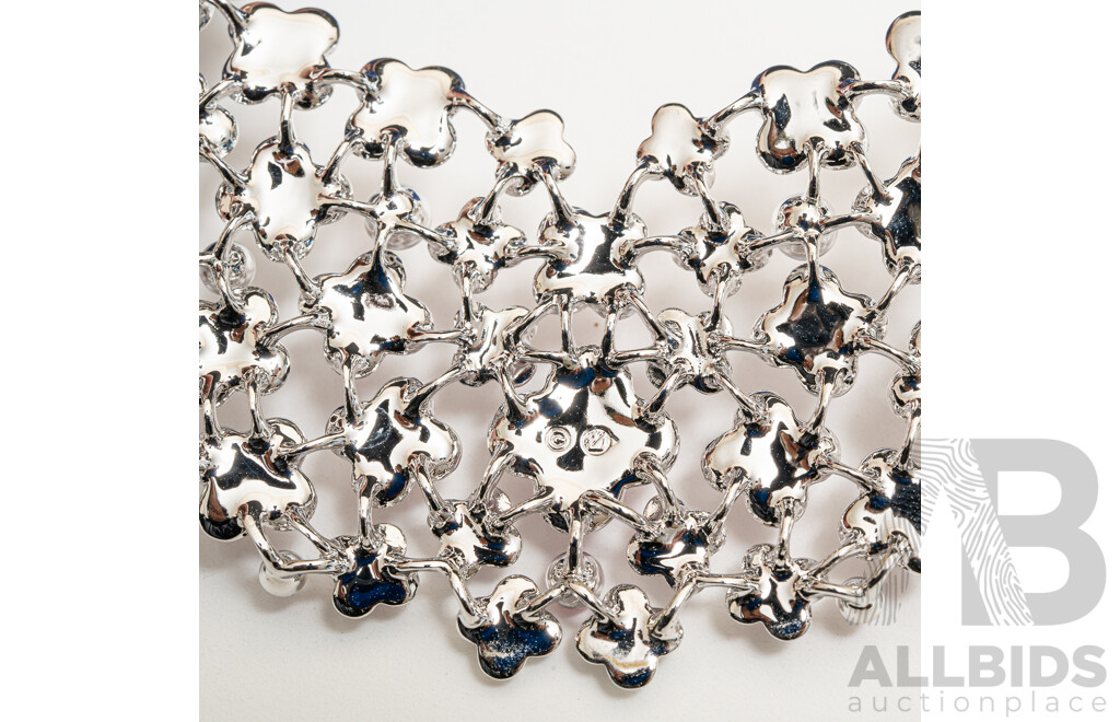 Swarovski Crystal Flower Motif Collar Necklace, 1181319, 40+5cm, as New in Box with Tag
