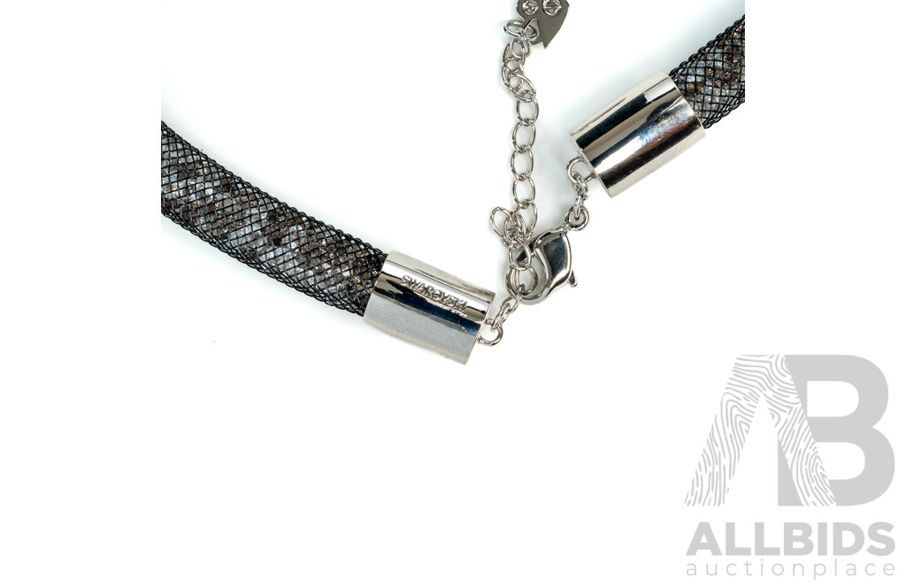 Swarovski Crystal 'Stardust' Mesh Crystal Necklace Black & White, 5127502, as New in Box with Tag