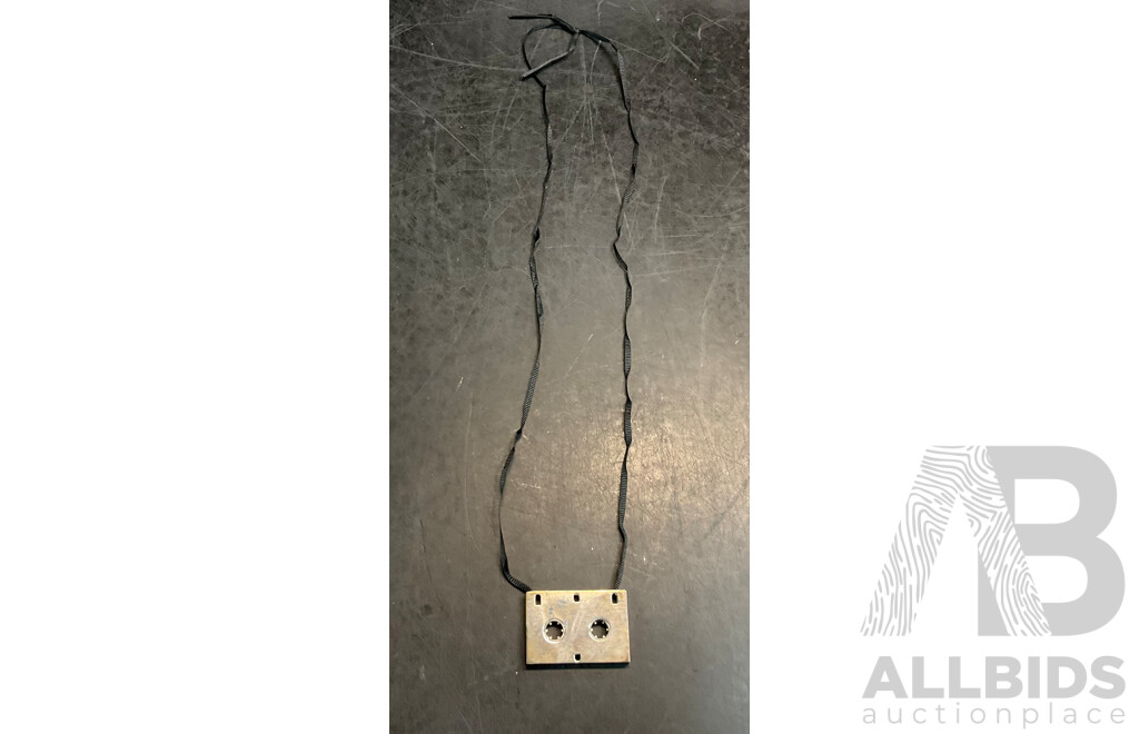 Michael Stipe Pour Maison Martin Margiela Sterling Silver Miniature Casette Necklace