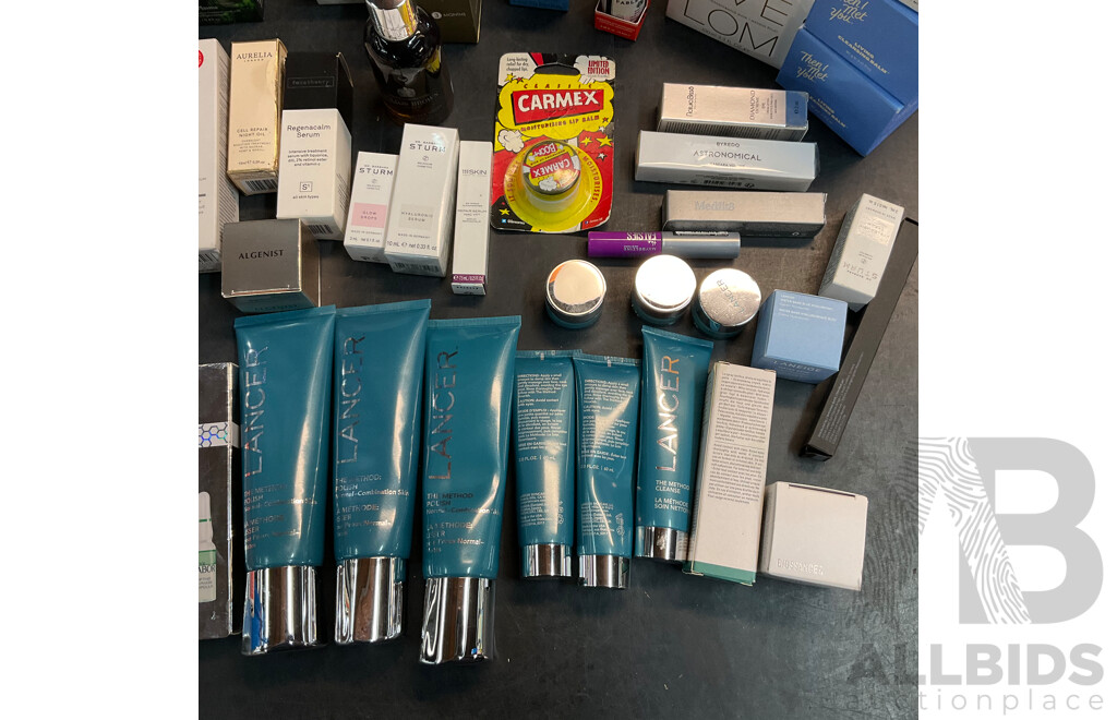 Bulk Lot of Cosmetic Products Including Skincare, Toners, Eau De Parfums, and More