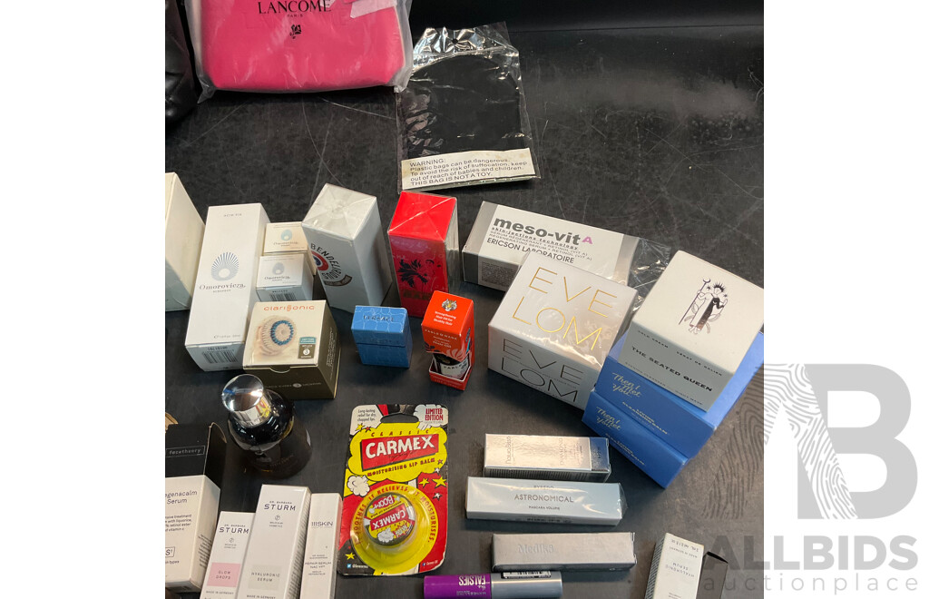Bulk Lot of Cosmetic Products Including Skincare, Toners, Eau De Parfums, and More