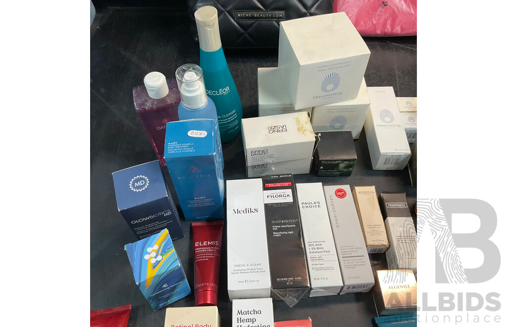 Bulk Lot of Cosmetic Products Including Skincare, Toners, Eau De Parfums, and More