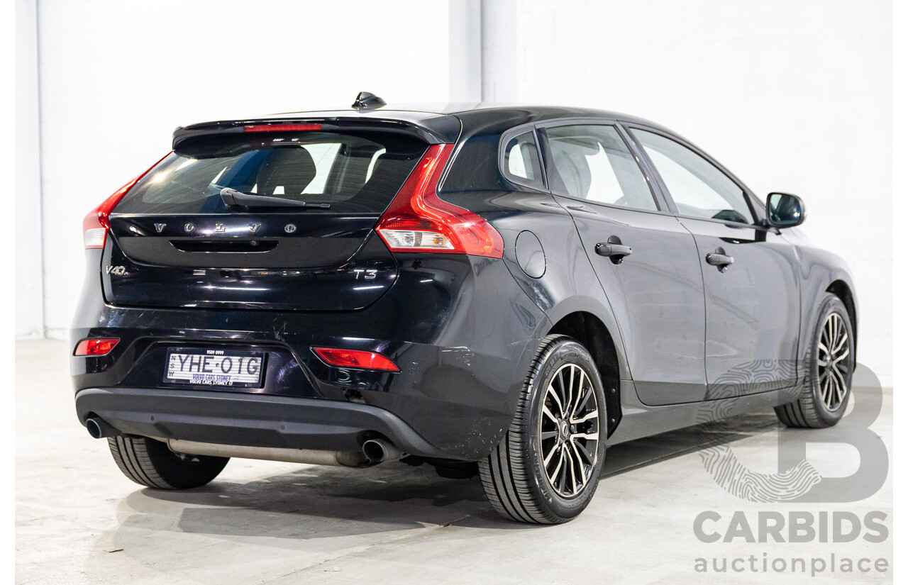 09/2016 Volvo V40 T3 Momentum (FWD) M MY17 5d Hatchback Black Stone Turbo 1.5L