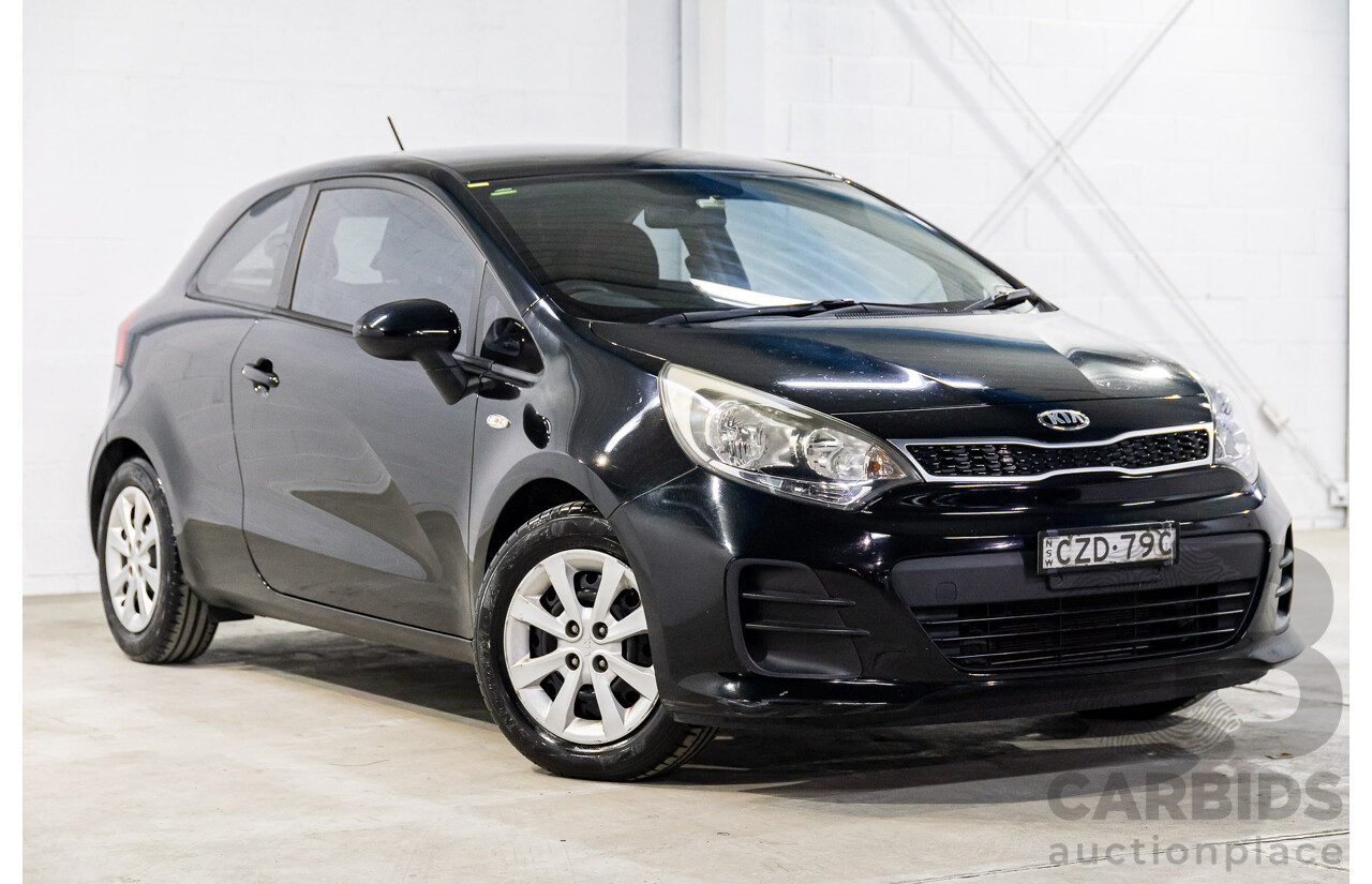 8/2015 Kia Rio S UB MY15 3d Hatchback Aurora Black Pearl 1.4L