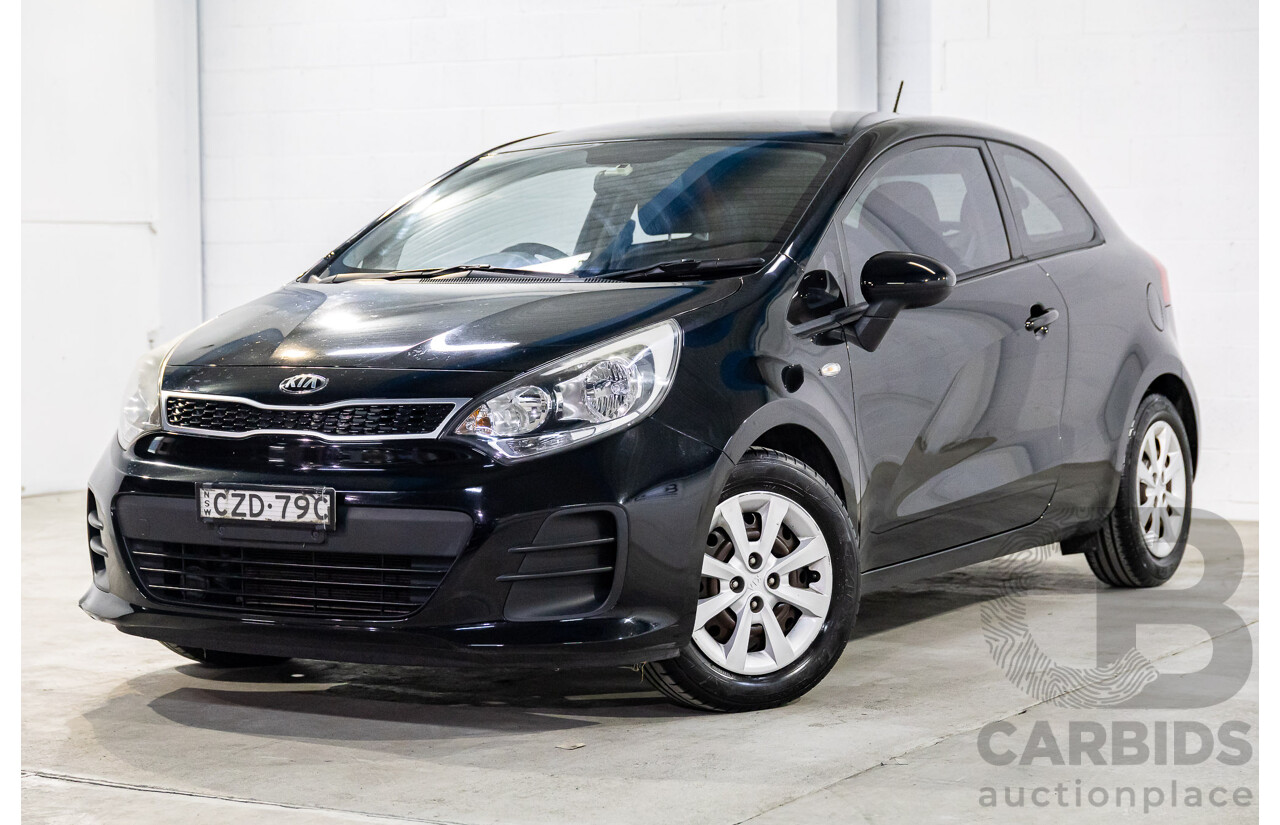 8/2015 Kia Rio S UB MY15 3d Hatchback Aurora Black Pearl 1.4L