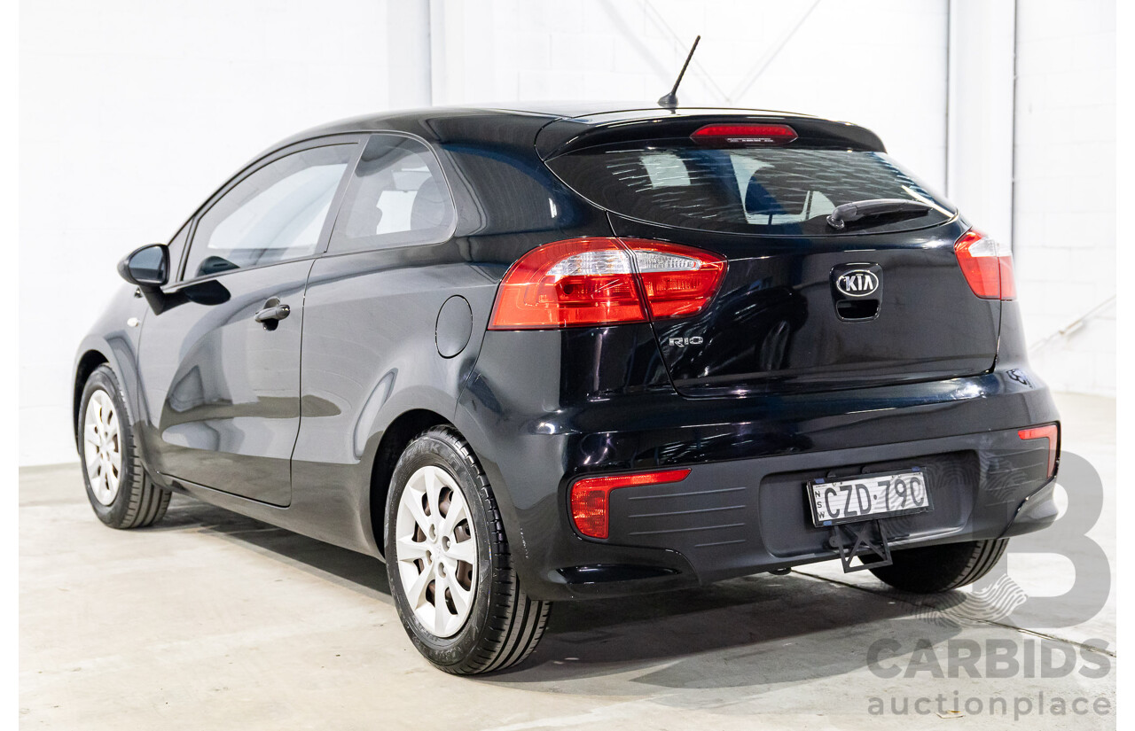 8/2015 Kia Rio S UB MY15 3d Hatchback Aurora Black Pearl 1.4L