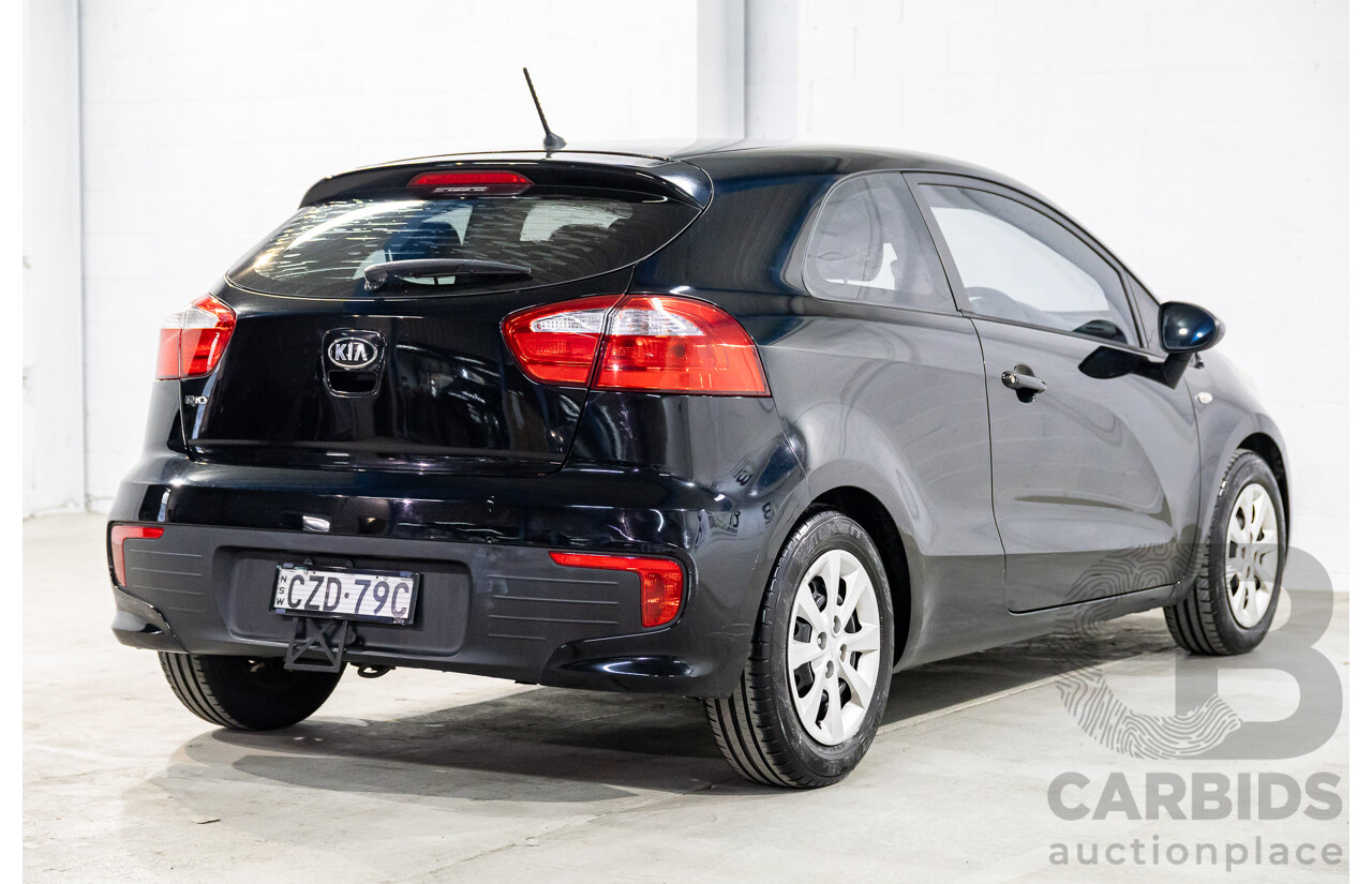 8/2015 Kia Rio S UB MY15 3d Hatchback Aurora Black Pearl 1.4L