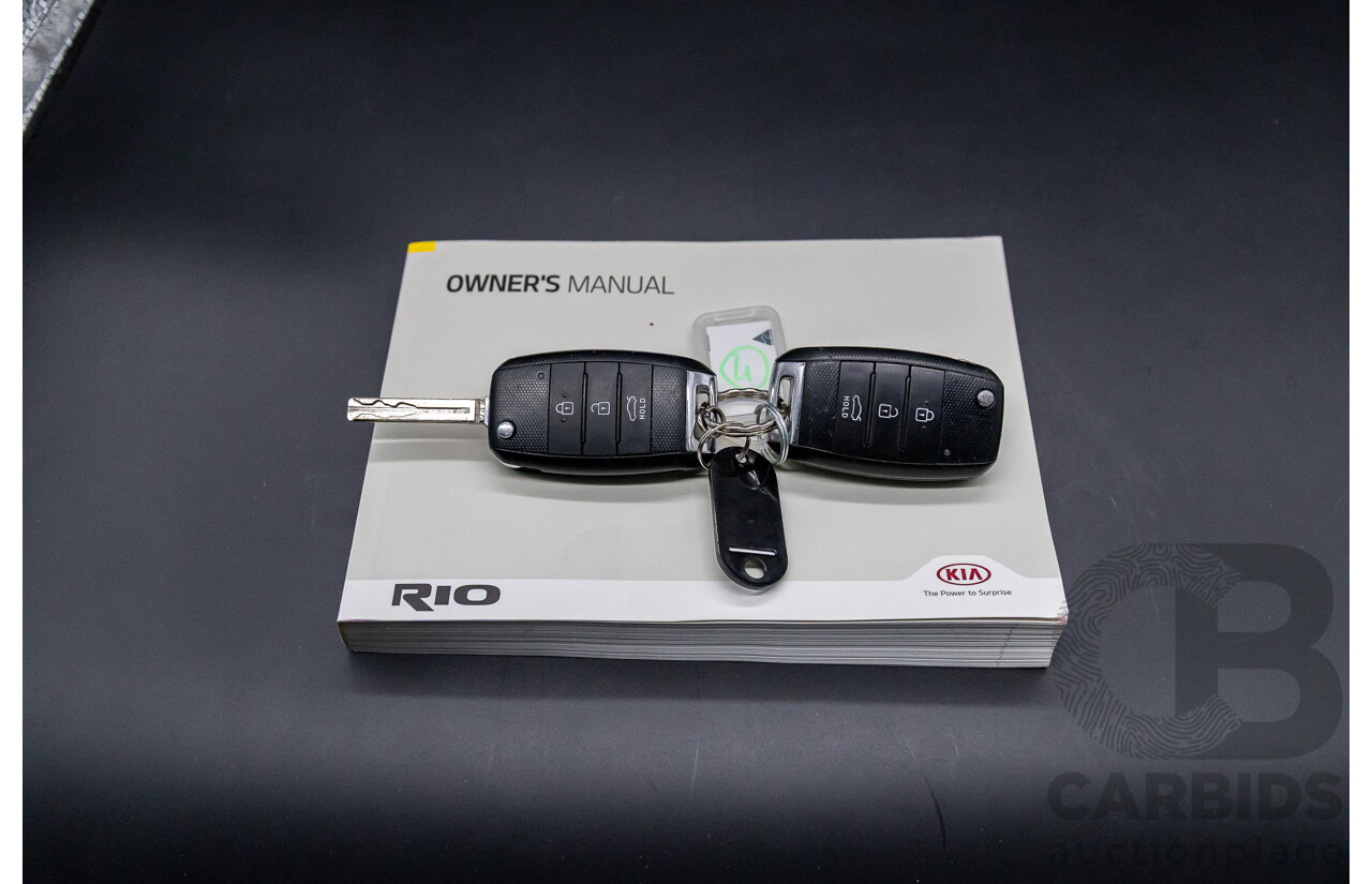 8/2015 Kia Rio S UB MY15 3d Hatchback Aurora Black Pearl 1.4L